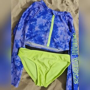 Girls 2 pc. Surfer-Style Swim set